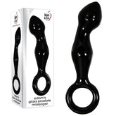 Sophisticated Black Glass Prostate Massager