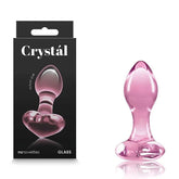 Crystal Heart Glass Butt Plug by NS Novelties