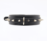 Love In Leather Spiked Faux Leather Bondage Collar