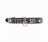 Love In Leather Yes Sir BDsM Play Collar