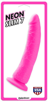 Pipedream Neon Slim 7 Tapered Tip Realistic Dildo