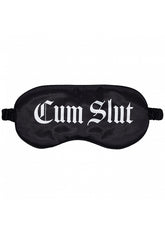 Shots Toys OUCH! Satin Cum Slut Printed Bondage Mask
