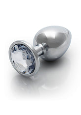 Shots Toys Round Gem Metal Surface Butt Plug Large