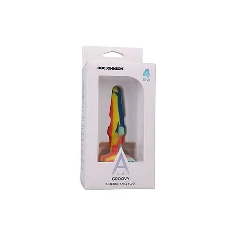 A-Play Groovy Boxed Silicone Anal Plug Sunrise