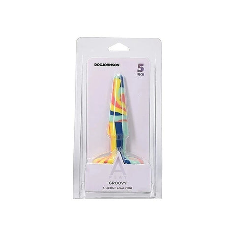 A-Play Groovy Boxed Silicone Anal Plug Sunrise