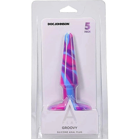 A-Play Groovy Silicone Anal Plug Berry by Doc Johnson
