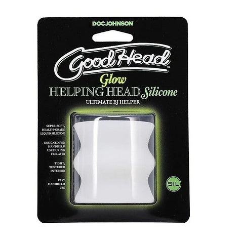 GoodHead Glow Helping Head Silicone Stroker by Doc Johnson