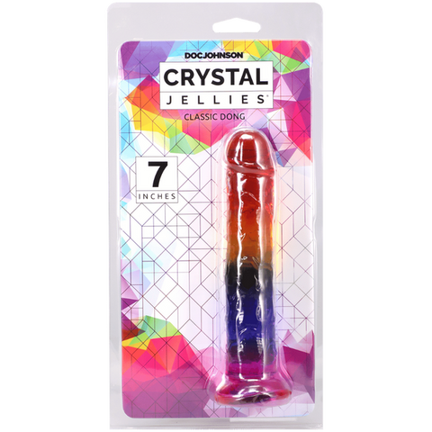 7 Inch Crystal Jellies Realistic Flexible Dong