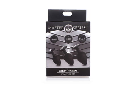 Dirty Words 3 Piece Anal Plug Set by XR Brands
