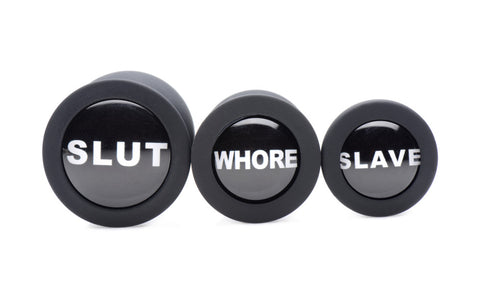 Dirty Words 3 Piece Anal Plug Set by XR Brands