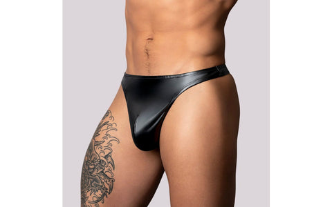 Male Power Liquid Onyx 2.0 Wet Look Thong by Magic Silk