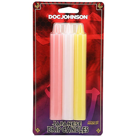 3 Pack Japanese Drip Wax Play Candles by Doc Johnson