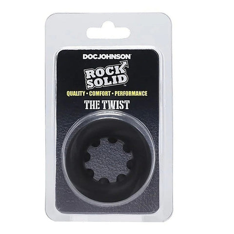 ROCK SOLID The Twist Silicone Cock Ring by Doc Johnson