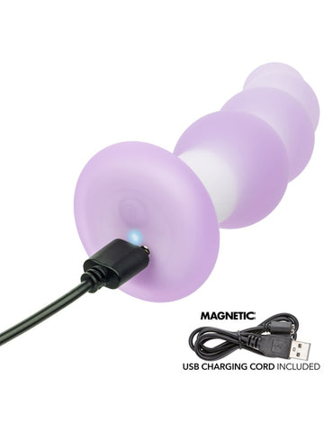 Lavender Haze Beaded Curved Anal Probe by California Exotics