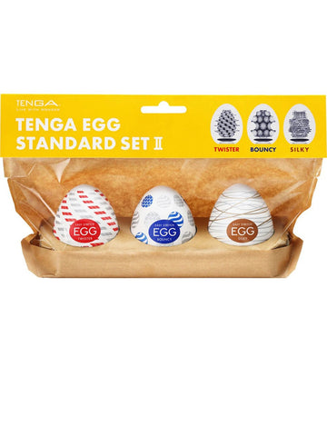 Egg Standard 3 Pack 2 Mixed Texture Strokers by Tenga