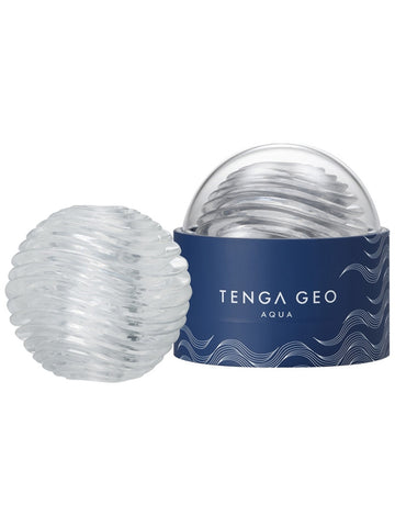 Geo Aqua Textured Male Masturbator by Tenga