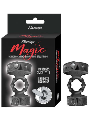 Magic Beaded Cock Ring and Adjustable Ball Straps