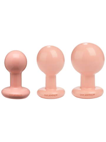 The Classic Round 3 Piece Butt Plug Set by Doc Johnson