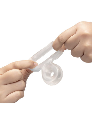 B-Vibe Strech-Tech Double Barrel Cock Ring & Ball Stretcher