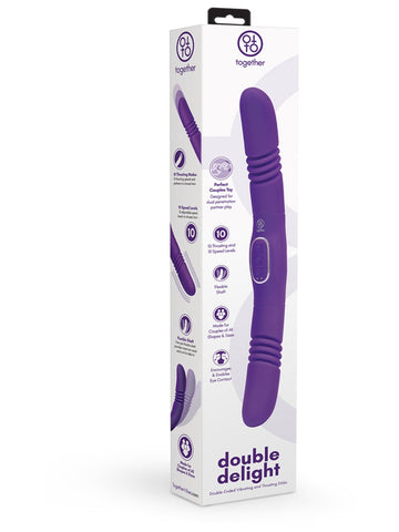 Double Delight Vibrating and Thrusting Dildo by Together