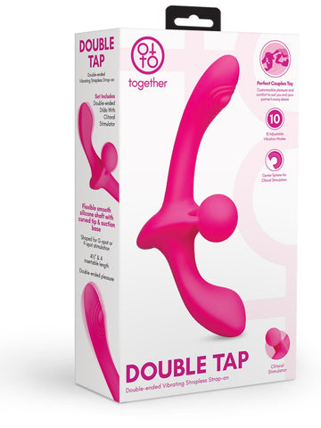 Double Tap Vibrating Strapless Strap-On Set by Together