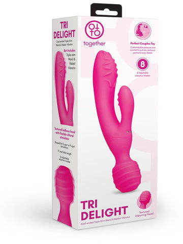 Tri Delight Dual-Ended Wand Rabbit Vibrator by Together