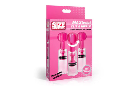 MAXtwist Clit Nipple Sucker 3 Pc Set by XR Brands