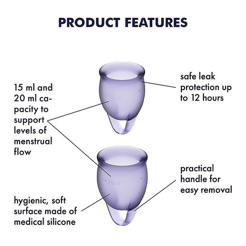 Feel Confident Silicone Menstrual Cup by Satisfyer