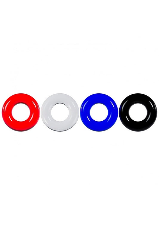 LEVELZ Multicolour 4 Pack Cock Ring Set by Shots Toys
