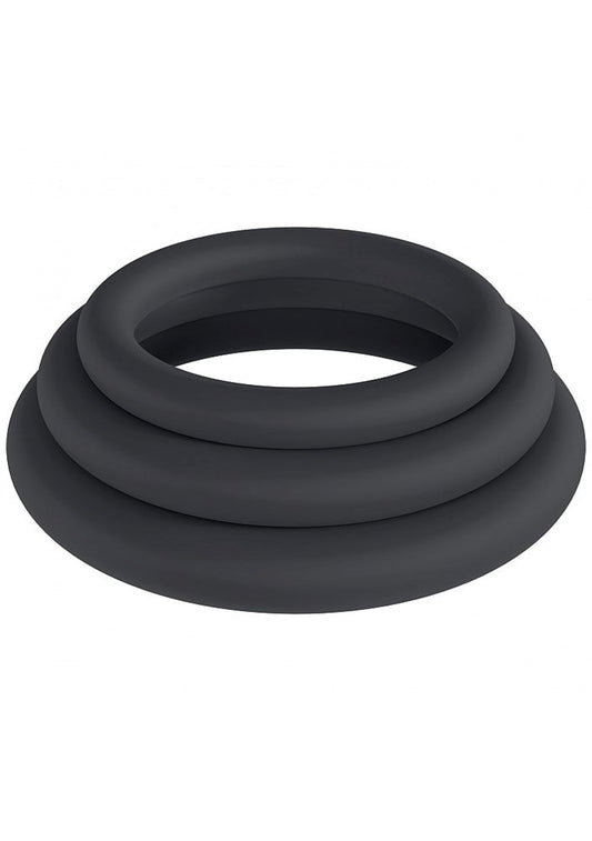 LEVELZ Classic Silicone Cock Ring Set L/XL/XXL by Shots Toys