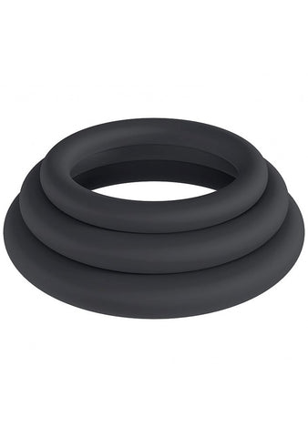 LEVELZ Classic Silicone Cock Ring Set L/XL/XXL by Shots Toys