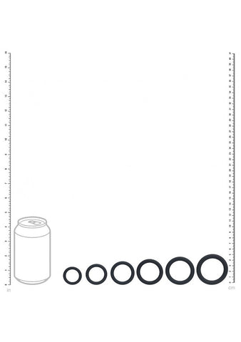 LEVELZ Classic Silicone Cock Ring Set of 6 Sizes by Shots
