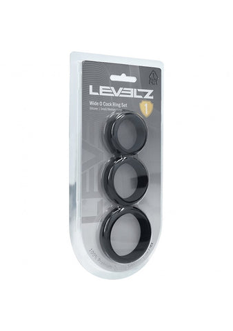 LEVELZ Wide O Silicone Cock Ring Set by Shots Toys