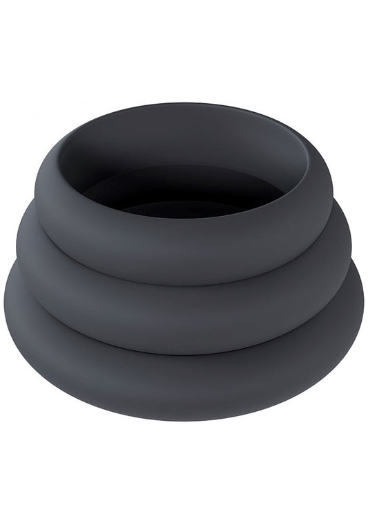 LEVELZ Wide O Silicone Cock Ring Set by Shots Toys