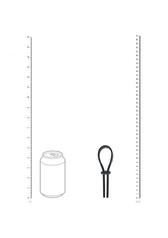 Wide Adjustable Silicone Lasso Cock Ring by Shots