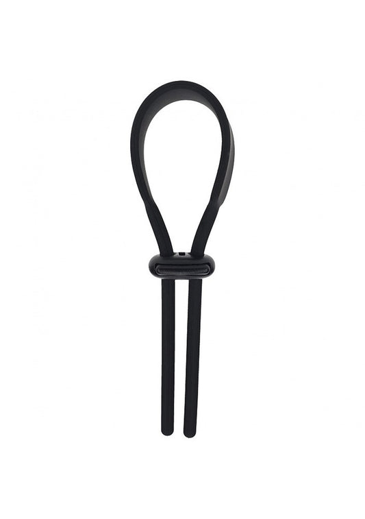Wide Adjustable Silicone Lasso Cock Ring by Shots