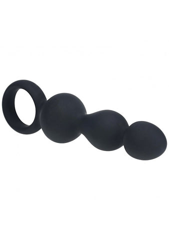 LEVELZ Beaded Silicone Anal Probe with Loop by Shots Toys