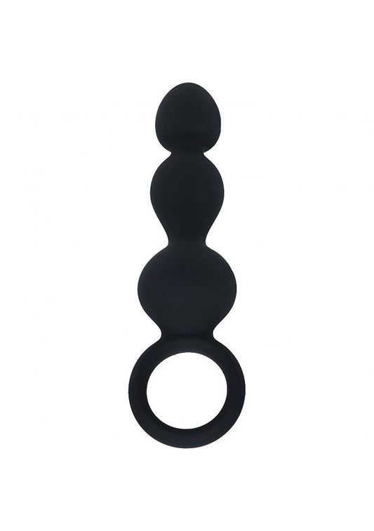 LEVELZ Beaded Silicone Anal Probe with Loop by Shots Toys