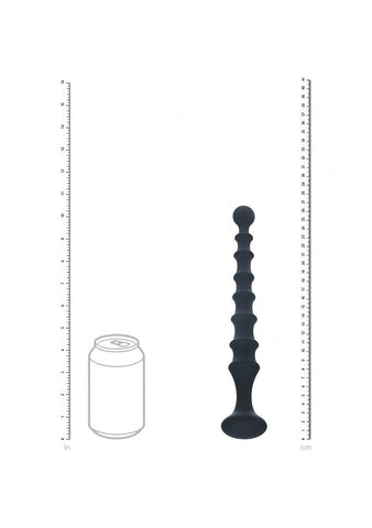 Ribbed Silicone Flared Anal Probe Beads by Shots Toys