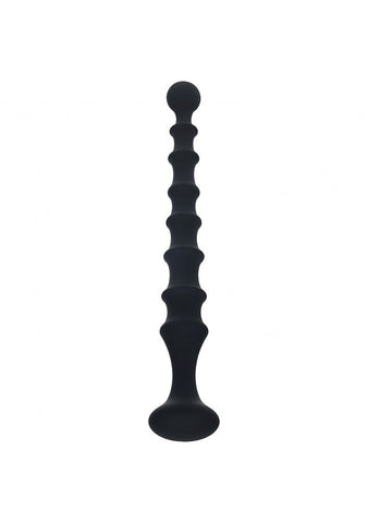 Ribbed Silicone Flared Anal Probe Beads by Shots Toys