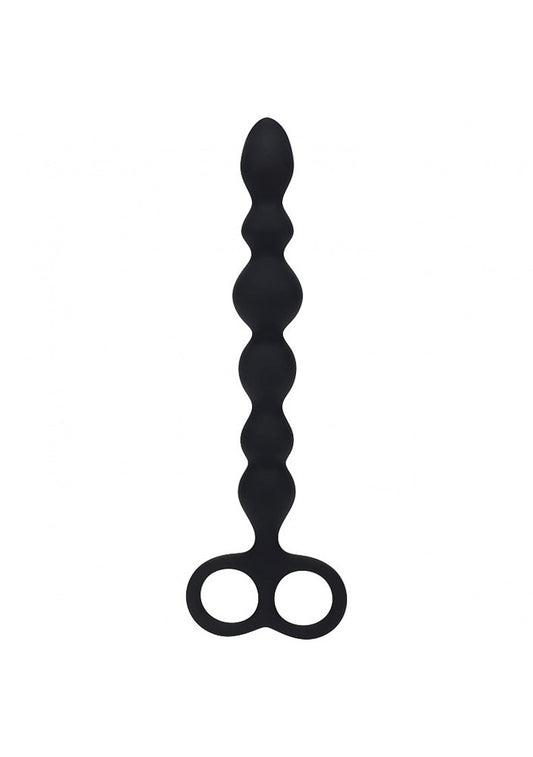 LEVELZ Beaded Silicone Anal Probe with Double Loop