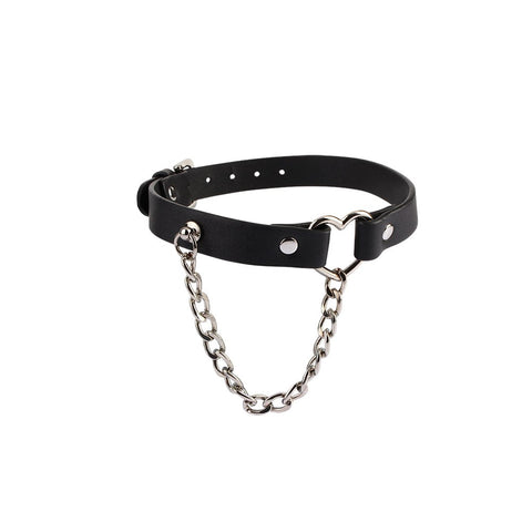 Fetish Play Heart Collar with Chain by Chisa