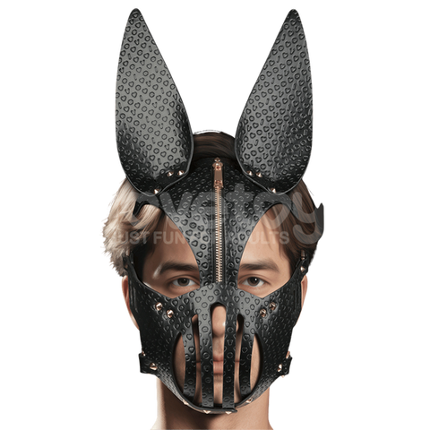 Dark Sculpted Bunny Ears BDSM Mask by Lovetoy