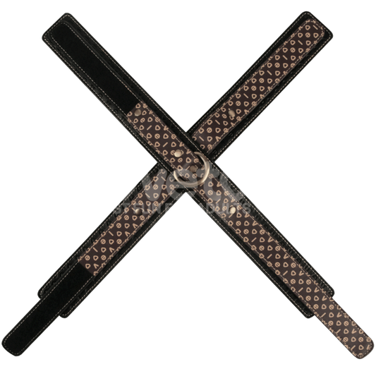 Crossed Shaped Design Fetish Handcuffs by Lovetoy