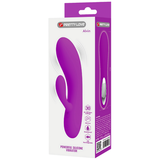 Alvin Rechargeable Silicone Rabbit Massager by Baile