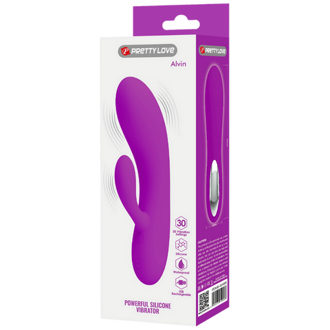 Alvin Rechargeable Silicone Rabbit Massager by Baile