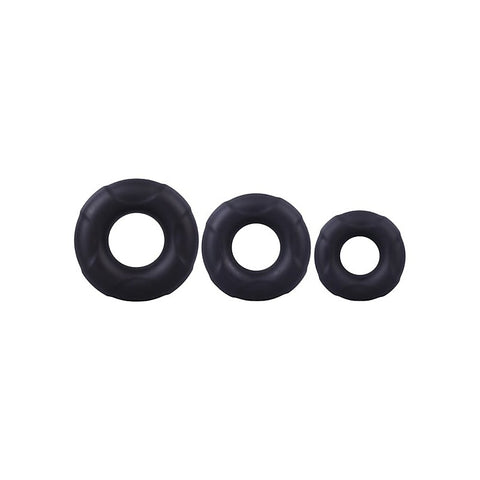 3 Stretchy Silicone Cock Ring Set by Doc Johnson