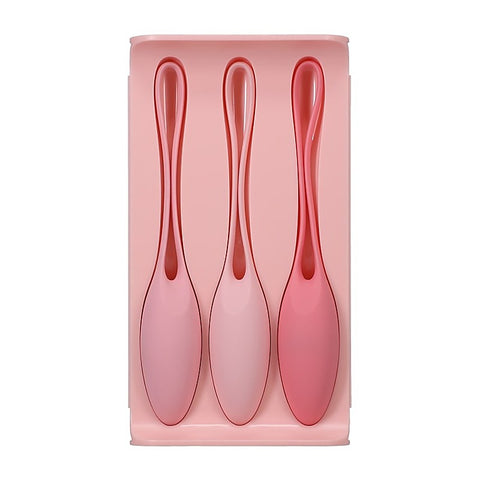 3 Silicone Balls Kegel Trainer Set By Doc Johnson