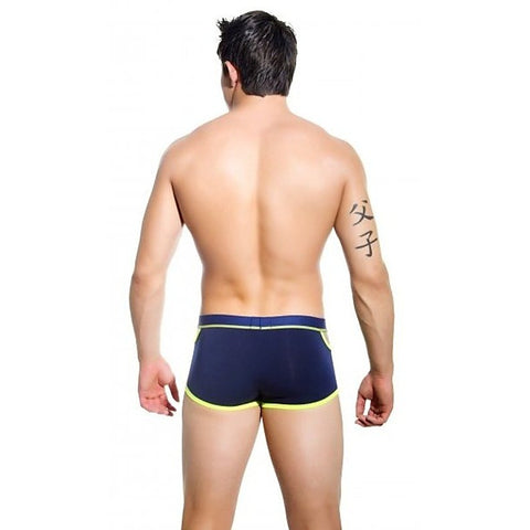 Almost Naked Quirk Boxer Navy by Andrew Christian