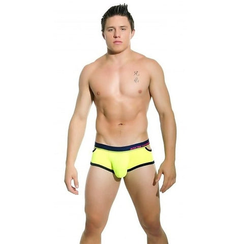 Almost Naked Quirk Boxer Neon Yellow by Andrew Christian